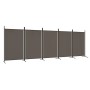 Biombo divisor de 5 paneles de tela gris antracita 433x180 cm de vidaXL, Divisores de ambientes - Ref: Foro24-350268, Precio:...