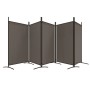 Biombo divisor de 5 paneles de tela gris antracita 433x180 cm de vidaXL, Divisores de ambientes - Ref: Foro24-350268, Precio:...