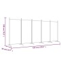 Biombo divisor de 5 paneles de tela gris antracita 433x180 cm de vidaXL, Divisores de ambientes - Ref: Foro24-350268, Precio:...