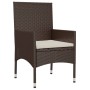 Set muebles de jardín 4 piezas y cojines ratán sintético marrón de vidaXL, Conjuntos de jardín - Ref: Foro24-319503, Precio: ...