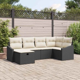 Conjunto de sofá de jardín 6 pcs Negro 55 x 62 x 69 cm en Sofás de exterior | Comprar online en Foru.es