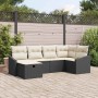 Conjunto de sofá de jardín 6 pcs Negro 55 x 62 x 69 cm en Sofás de exterior | Comprar online en Foru.es