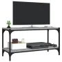 Mueble para TV contrachapada y acero gris Sonoma 80x33x41 cm de vidaXL, Muebles TV - Ref: Foro24-819335, Precio: 51,92 €, Des...