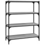 Estantería contrachapada y acero gris Sonoma 80x33x100 cm de vidaXL, Librerías y estanterías - Ref: Foro24-819345, Precio: 58...
