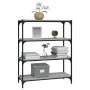 Estantería contrachapada y acero gris Sonoma 80x33x100 cm de vidaXL, Librerías y estanterías - Ref: Foro24-819345, Precio: 57...