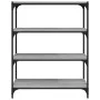 Estantería contrachapada y acero gris Sonoma 80x33x100 cm de vidaXL, Librerías y estanterías - Ref: Foro24-819345, Precio: 57...