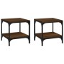 Mesas auxiliares 2 uds contrachapada roble marrón 40x40x40 cm de vidaXL, Mesas de centro - Ref: Foro24-819386, Precio: 55,68 ...