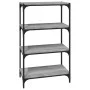 Estantería contrachapada y acero gris Sonoma 60x33x100 cm de vidaXL, Librerías y estanterías - Ref: Foro24-819330, Precio: 53...