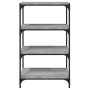 Estantería contrachapada y acero gris Sonoma 60x33x100 cm de vidaXL, Librerías y estanterías - Ref: Foro24-819330, Precio: 53...