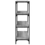 Estantería contrachapada y acero gris Sonoma 60x33x100 cm de vidaXL, Librerías y estanterías - Ref: Foro24-819330, Precio: 53...