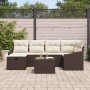 Conjunto de sofá de jardín 7 pcs Marrón 55 x 62 x 69 cm en Sofás de exterior | Comprar online en Foru.es