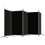 Biombo divisor de 5 paneles de tela negro 433x180 cm de vidaXL, Divisores de ambientes - Ref: Foro24-350269, Precio: 60,85 €,...