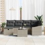 Conjunto de sofá de jardín 7 pcs Gris claro 55 x 62 x 69 cm en Sofás de exterior | Comprar online en Foru.es