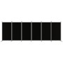 Biombo divisor de 6 paneles de tela negro 520x180 cm de vidaXL, Divisores de ambientes - Ref: Foro24-350273, Precio: 70,51 €,...