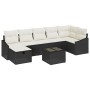 Conjunto de sofá de jardín 8 pcs Negro 55 x 62 x 69 cm en Sofás de exterior | Comprar online en Foru.es