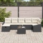 Conjunto de sofá de jardín 8 pcs Negro 55 x 62 x 69 cm en Sofás de exterior | Comprar online en Foru.es