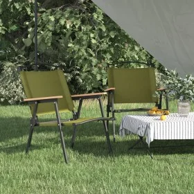 Sillas de camping 2 uds tela Oxford verde 54x55x78 cm de vidaXL, Sillas de jardín - Ref: Foro24-319486, Precio: 101,07 €, Des...