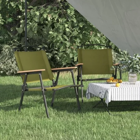 Sillas de camping 2 uds tela Oxford verde 54x55x78 cm de vidaXL, Sillas de jardín - Ref: Foro24-319486, Precio: 101,07 €, Des...