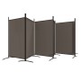 Biombo divisor de 6 paneles de tela gris antracita 520x180 cm de vidaXL, Divisores de ambientes - Ref: Foro24-350272, Precio:...