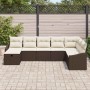 Conjunto de sofá de jardín 8 pcs Marrón 55 x 62 x 69 cm en Sofás de exterior | Comprar online en Foru.es