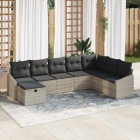 Conjunto de sofá de jardín 8 pcs Gris claro 55 x 62 x 69 cm en Sofás de exterior | Comprar online en Foru.es