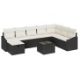 Conjunto de sofá de jardín 9 pcs Negro 55 x 62 x 69 cm en Sofás de exterior | Comprar online en Foru.es