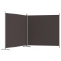 Biombo divisor de 2 paneles de tela marrón 348x180 cm de vidaXL, Divisores de ambientes - Ref: Foro24-350275, Precio: 36,19 €...