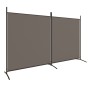 Biombo divisor de 2 paneles de tela gris antracita 348x180 cm de vidaXL, Divisores de ambientes - Ref: Foro24-350276, Precio:...