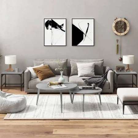 2 gray Sonoma plywood side tables 40x40x35 cm by vidaXL, Coffee table - Ref: Foro24-819409, Price: 34,85 €, Discount: %
