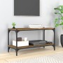 Mueble para TV contrachapada y acero roble ahumado 80x33x41 cm de vidaXL, Muebles TV - Ref: Foro24-819334, Precio: 44,70 €, D...