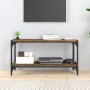 Mueble para TV contrachapada y acero roble ahumado 80x33x41 cm de vidaXL, Muebles TV - Ref: Foro24-819334, Precio: 44,70 €, D...
