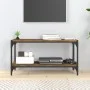 Mueble para TV contrachapada y acero roble ahumado 80x33x41 cm de vidaXL, Muebles TV - Ref: Foro24-819334, Precio: 44,13 €, D...