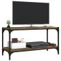 Mueble para TV contrachapada y acero roble ahumado 80x33x41 cm de vidaXL, Muebles TV - Ref: Foro24-819334, Precio: 44,70 €, D...