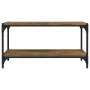 Mueble para TV contrachapada y acero roble ahumado 80x33x41 cm de vidaXL, Muebles TV - Ref: Foro24-819334, Precio: 44,13 €, D...