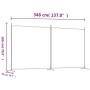 Biombo divisor de 2 paneles de tela gris antracita 348x180 cm de vidaXL, Divisores de ambientes - Ref: Foro24-350276, Precio:...