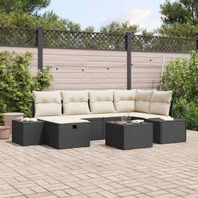 Conjunto de sofá de jardín 7 pcs Negro 55 x 62 x 69 cm en Sofás de exterior | Comprar online en Foru.es