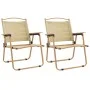 Sillas de camping 2 uds tela Oxford beige 54x55x78 cm de vidaXL, Sillas de jardín - Ref: Foro24-319484, Precio: 105,51 €, Des...