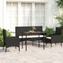 Juego de jardín con cojines 4 piezas ratán sintético negro de vidaXL, Conjuntos de jardín - Ref: Foro24-319504, Precio: 203,1...