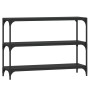 Estantería madera contrachapada y acero negro 100x33x70,5 cm de vidaXL, Librerías y estanterías - Ref: Foro24-819352, Precio:...