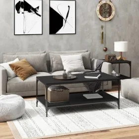 Mesa de centro de madera contrachapada negro 100x50x40 cm de vidaXL, Mesas de centro - Ref: Foro24-819362, Precio: 55,01 €, D...