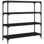 Estantería madera contrachapada y acero negro 100x33x100 cm de vidaXL, Librerías y estanterías - Ref: Foro24-819357, Precio: ...