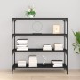 Estantería madera contrachapada y acero negro 100x33x100 cm de vidaXL, Librerías y estanterías - Ref: Foro24-819357, Precio: ...