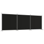 Biombo divisor de 3 paneles de tela negro 525x180 cm de vidaXL, Divisores de ambientes - Ref: Foro24-350281, Precio: 50,81 €,...