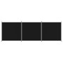 Biombo divisor de 3 paneles de tela negro 525x180 cm de vidaXL, Divisores de ambientes - Ref: Foro24-350281, Precio: 50,81 €,...