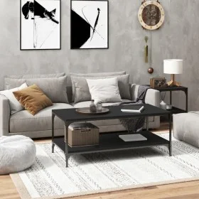 Mesa de centro madera contrachapada negro 80x50x40 cm de vidaXL, Mesas de centro - Ref: Foro24-819367, Precio: 53,78 €, Descu...