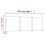 Biombo divisor de 3 paneles de tela negro 525x180 cm de vidaXL, Divisores de ambientes - Ref: Foro24-350281, Precio: 50,81 €,...