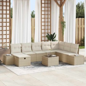 Conjunto de sofá de jardín 9 pcs Beige 55 x 62 x 69 cm en Sofás de exterior | Comprar online en Foru.es