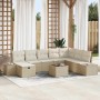 Conjunto de sofá de jardín 9 pcs Beige 55 x 62 x 69 cm en Sofás de exterior | Comprar online en Foru.es