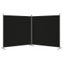 Biombo divisor de 2 paneles de tela negro 348x180 cm de vidaXL, Divisores de ambientes - Ref: Foro24-350277, Precio: 40,14 €,...