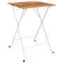 Muebles cafetería plegables 3 pzas madera maciza acacia y acero de vidaXL, Conjuntos de jardín - Ref: Foro24-319972, Precio: ...